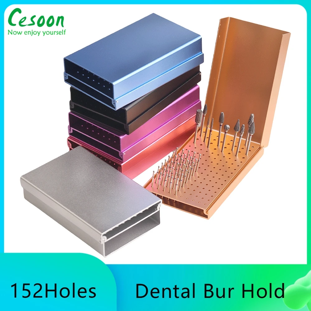 

152 Holes Dental High Low Speed Box Holder Block Disinfection Box Autoclave High/Low Speed Handpiece Needles Holder Aluminium