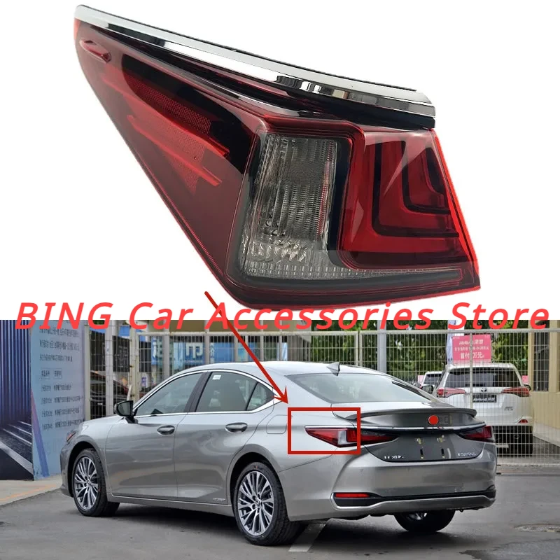 Car Accessories For Lexus ES200 ES260 ES300 ES350 2018 2019 2020 2021 2022 Outer Taillight Assembly Rear Brake Lamp Tail Lights