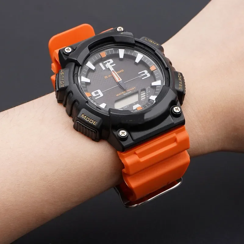 Sport Silicone Strap for Casio G-Shock AQ-S810 AE-1200 AEQ-110 MCW-200H W-216H Replacement Men Resin Rubber Watch Band Bracelet