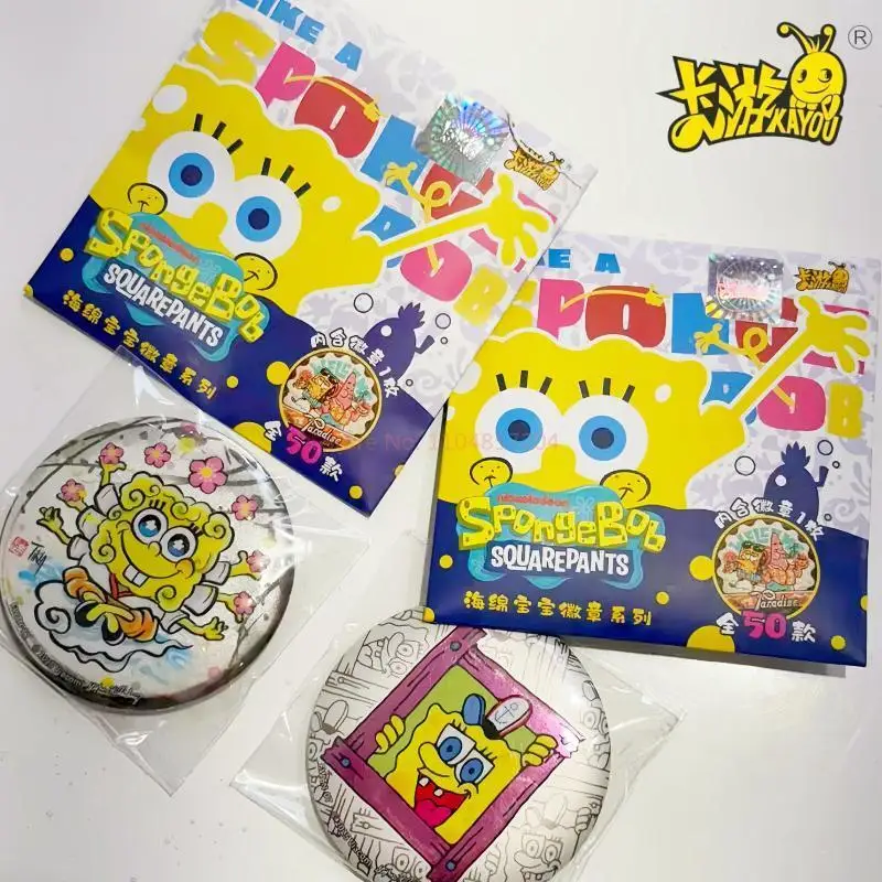 新しい-kayou-オリジナルスポンジボブ-25-周年記念ブリキバッジシリーズアニメキャラクターバッジかわいいクリエイティブおもちゃホリデーギフト