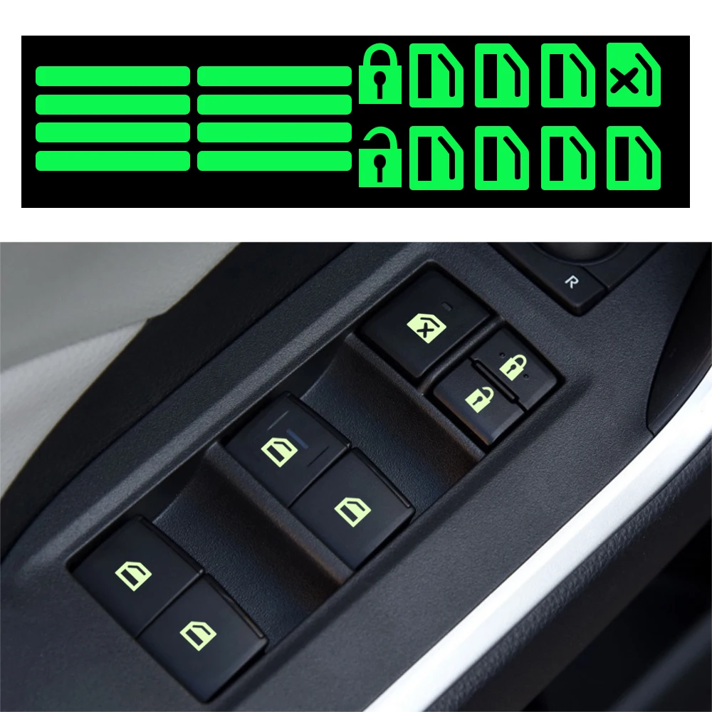 Sticker For Mitsubishi ASX Outlander 2013 2016 201 Car Styling Car Door Window Lift Window Button Sticker Car Sticker Luminous