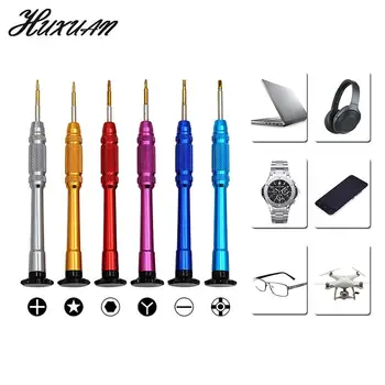 1 adet rastgele 6 1 Torx çok fonksiyonlu açılış onarım aracı tornavida seti hassas tornavida telefonları Tablet Pc için izle