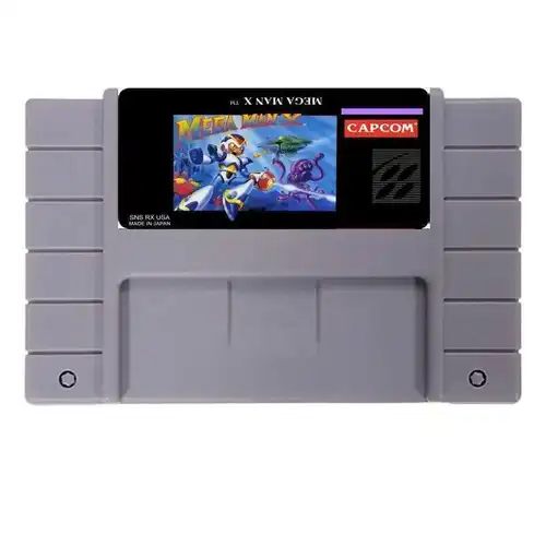 Imagen 1 del producto Mega Man X NTSC versión 16 bits 46 pines tarjeta de juego gris grande para jugadores de EE. UU.