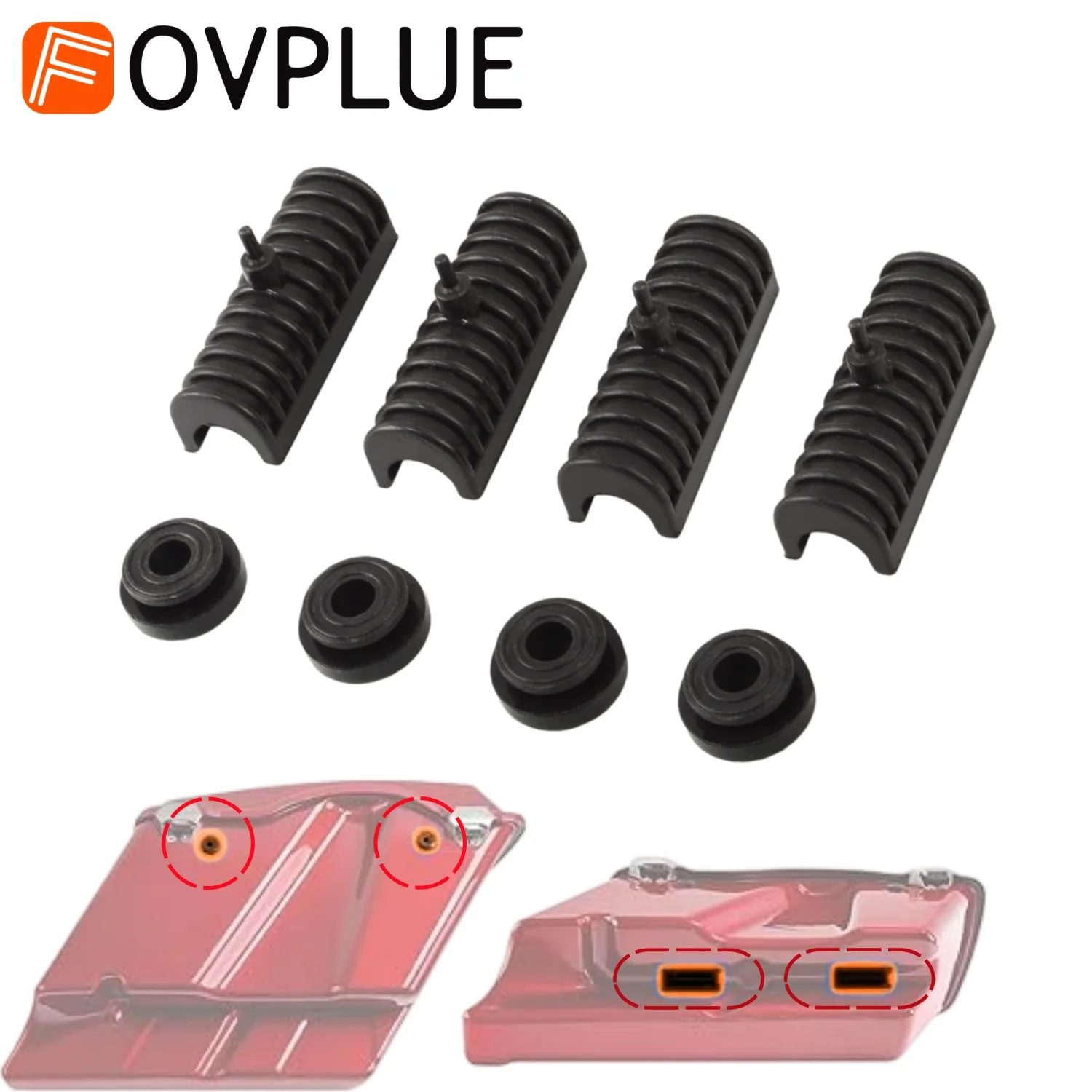Motorrad Harte Satteltasche Gummitüllen Stützkissen Kit Für Harley Touring Road King Electra Ultra Street Glide 1993-2013