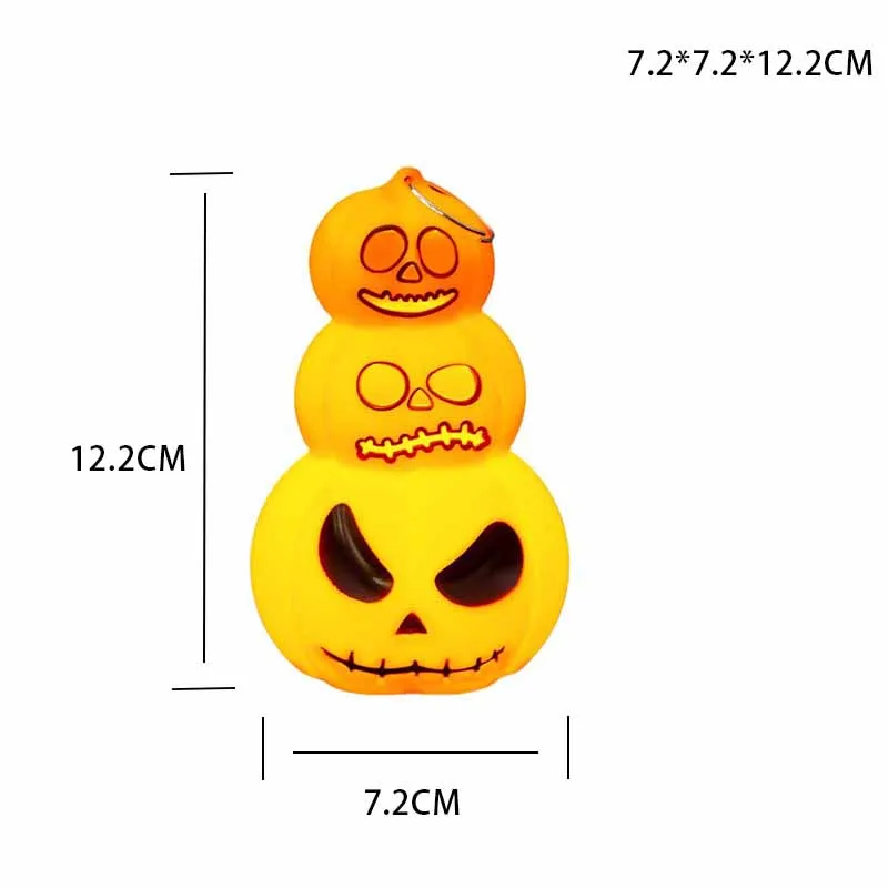 Luci di zucca di Halloween Decorazioni da tavolo sospese portatili Ornamento Regali di oggetti di scena emettitori di luce per feste di Halloween