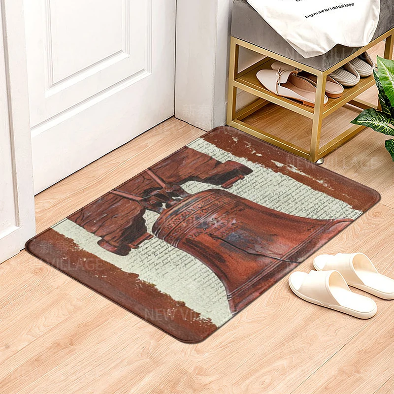 Vintage style non slip shower mat bathroom carpet home decoration floor mat kitchen bedroom living room water absorbing door mat