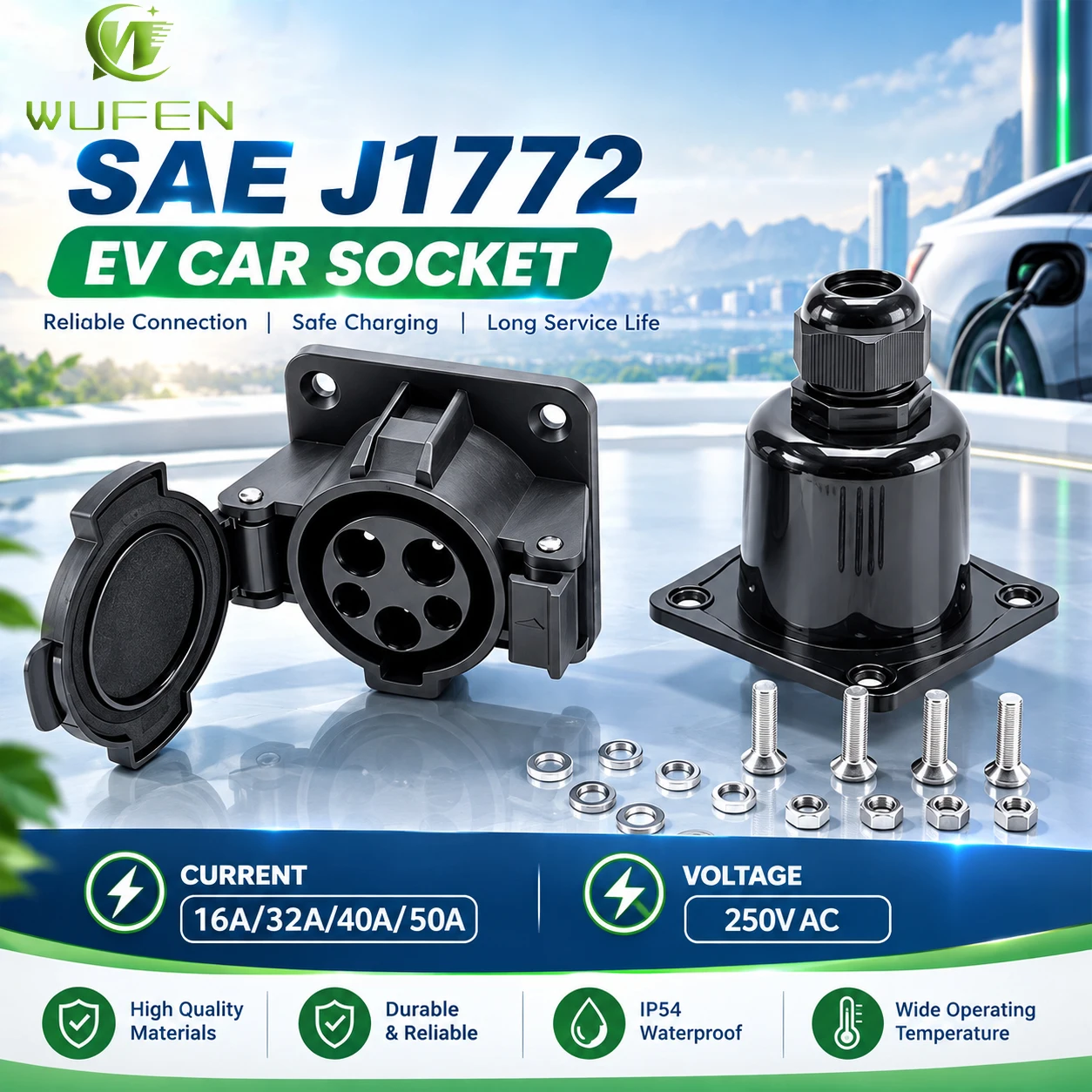 Ev Charging Cable - WUFEN J1772 Tip 1 Elektrikli Araç