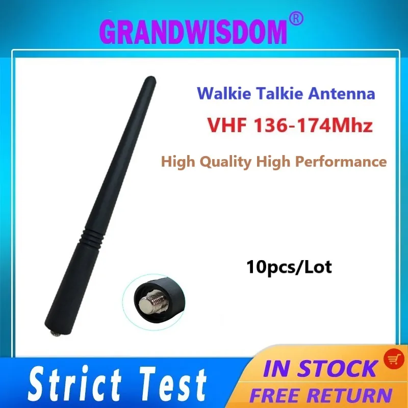 GWS 10pcs/Lot Walkie Talkie Antenna VHF 136-174Mhz Compatible for motorola GP68 HT1250 GP340 GP360 CP150 CT250 CT450 Radio