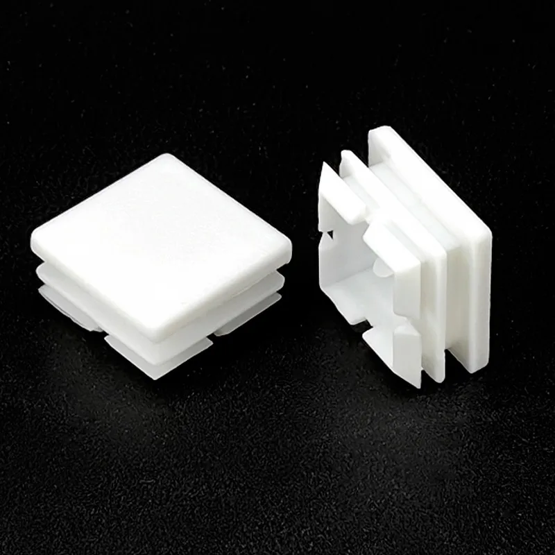 Square Black/White Furniture Leg Caps 25x25mm Plastic Blanking End Caps Pipe Inserts Plug Non-Slip Floor Protectors Dust Plugs image 4