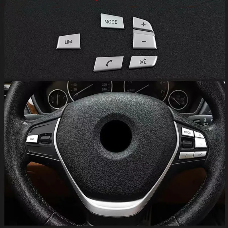 Car Styling Steering Wheel Button Cover Trim Sticker For BMW 1 2 3 4 Series X1 F20 F30 F34 F48 F22 F36