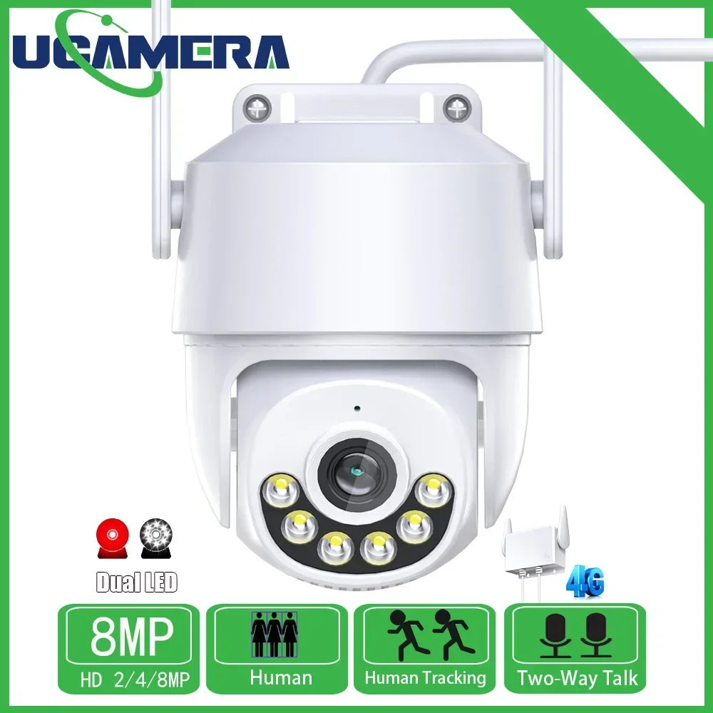 

4G Cat4 SIM Card Camera 8MP Color Night PTZ Security Camera P2P 4K 2K 4MP 2MP CCTV Outdoor Wireless WIFI IP Camera ICSEE