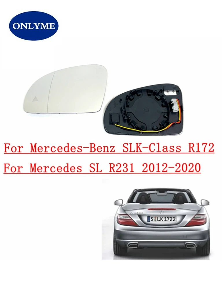 Szerokokątne lusterko samochodowe z funkcją BSD (obsługa martwego pola) i podgrzewaniem, szkło do MERCEDES BENZ 2012-2016 SLK R172 / SL R231 2012-2020 — 2