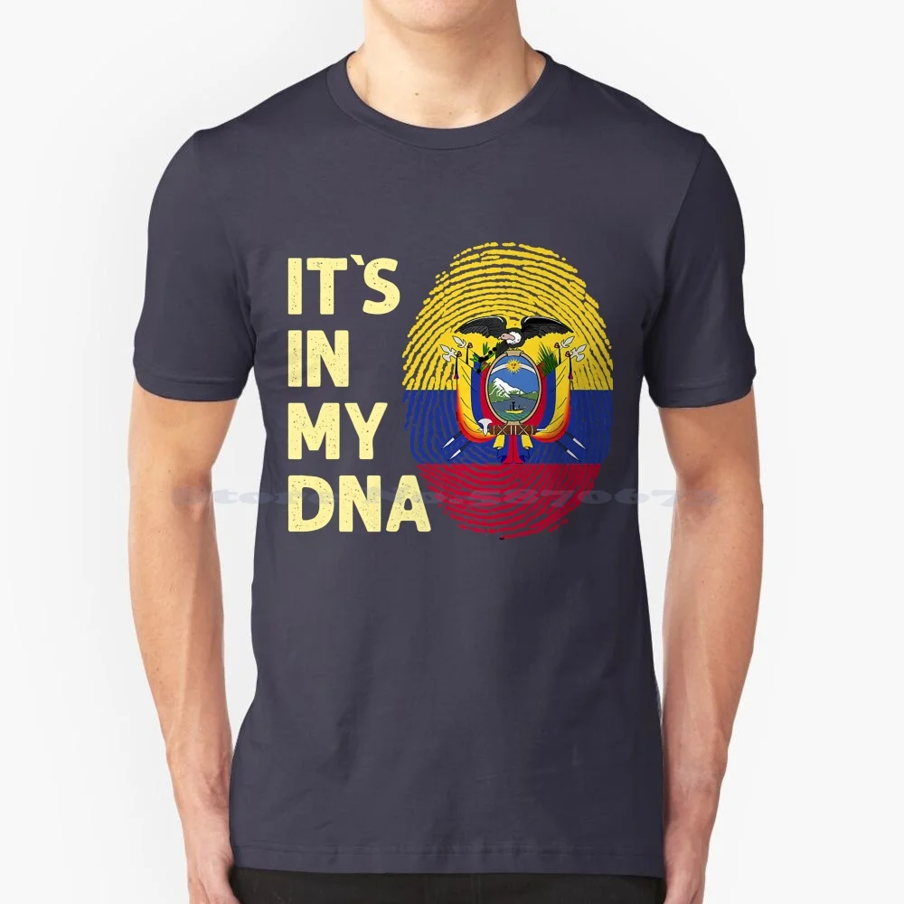 Ecuador In My Dna Ecuadorean Flag Team Ecuador T Shirt 100% Cotton Tee Ecuador In My Dna Ecuadorean Flag Team Ecuador