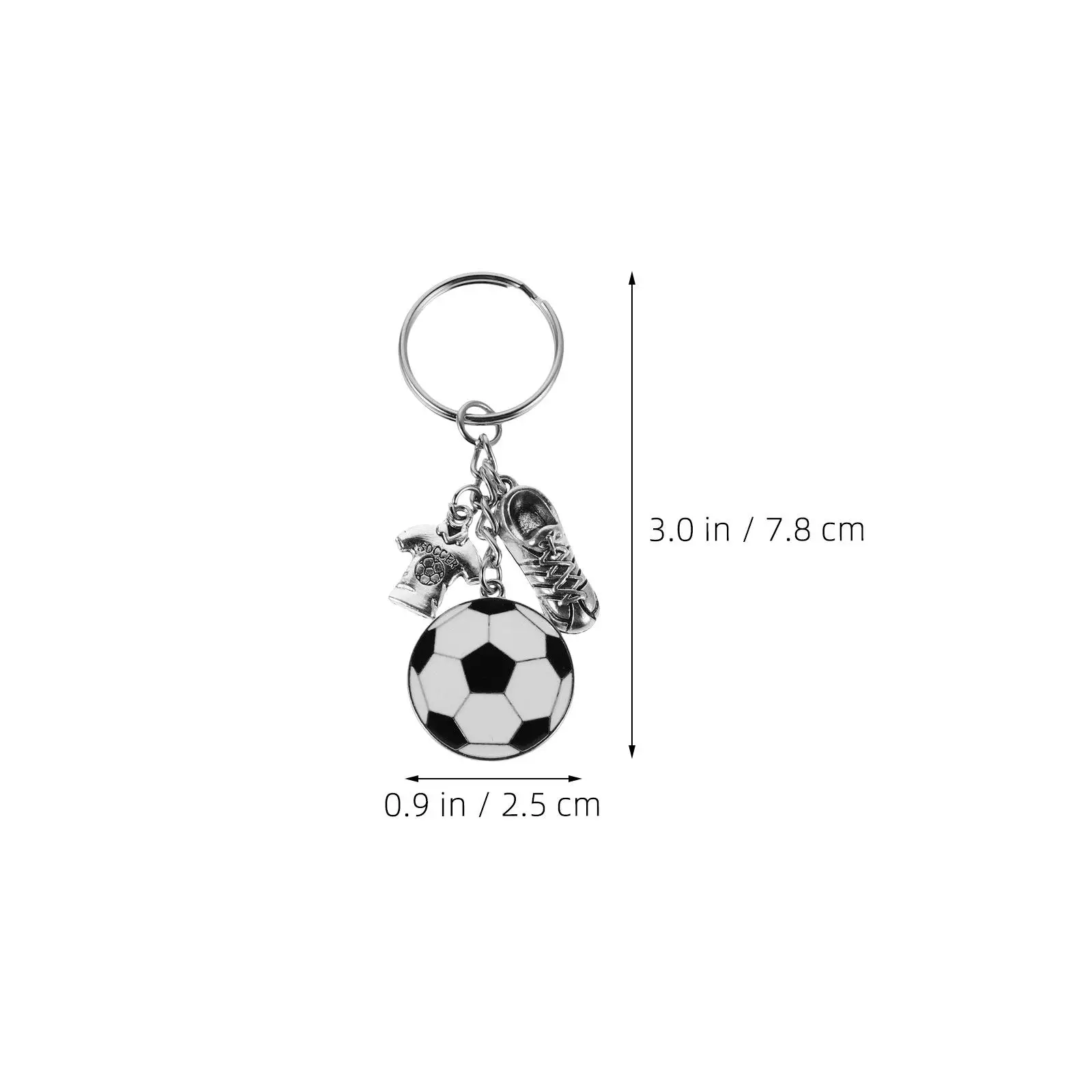 24Pcs Soccer Keychains Set Mini Football Shoe Pendant Team Backpack Charm Soccer Party Fans Decoration Football Birthday Keyring