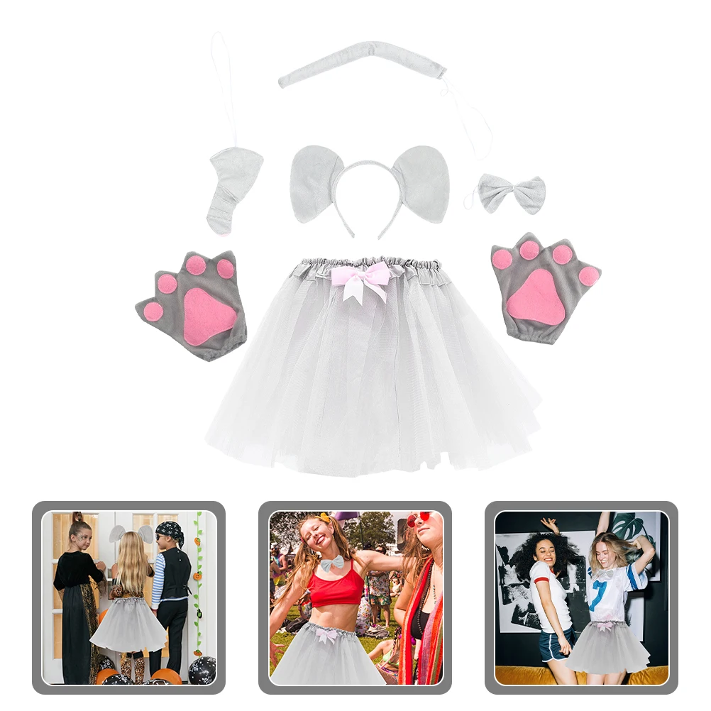 

1 set Costume Headb Tail Cosplay Stage Elephant Tail Performance Elephant Headb Props Performance Props Accessories