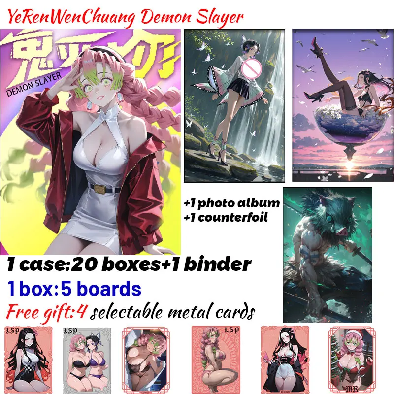 

Новейшая коллекционная карта YeRenWenChuang Demon Slayer Borads 2025 года Shinobu, японское аниме-коллекция Mitsuri, хобби, подарок