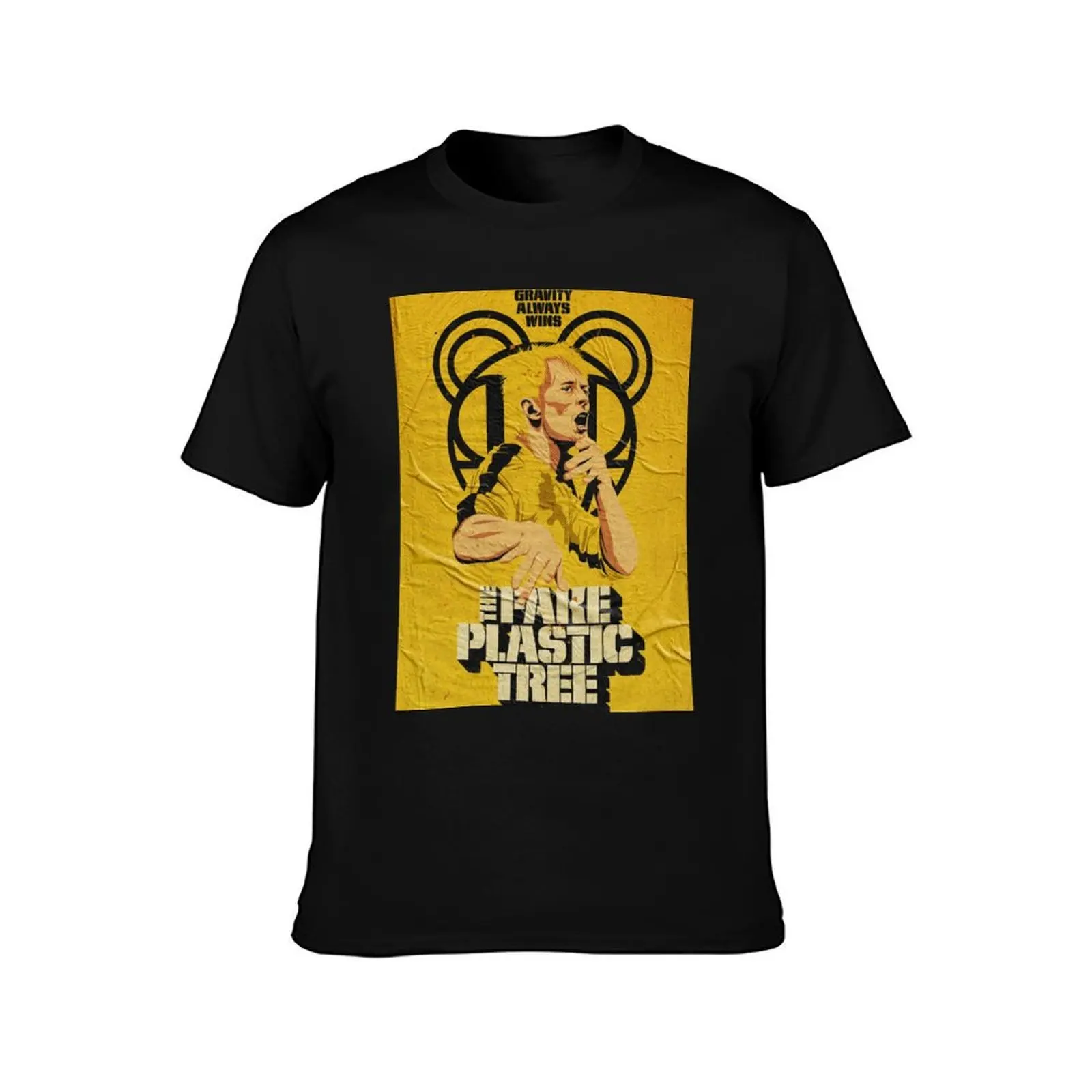 Plastic T-Shirt, Summer Casual Cotton Tee, Oversized Streetwear Tops, Vintage Graphic Print, Loose Fit Short Sleeve, 100% Cotton