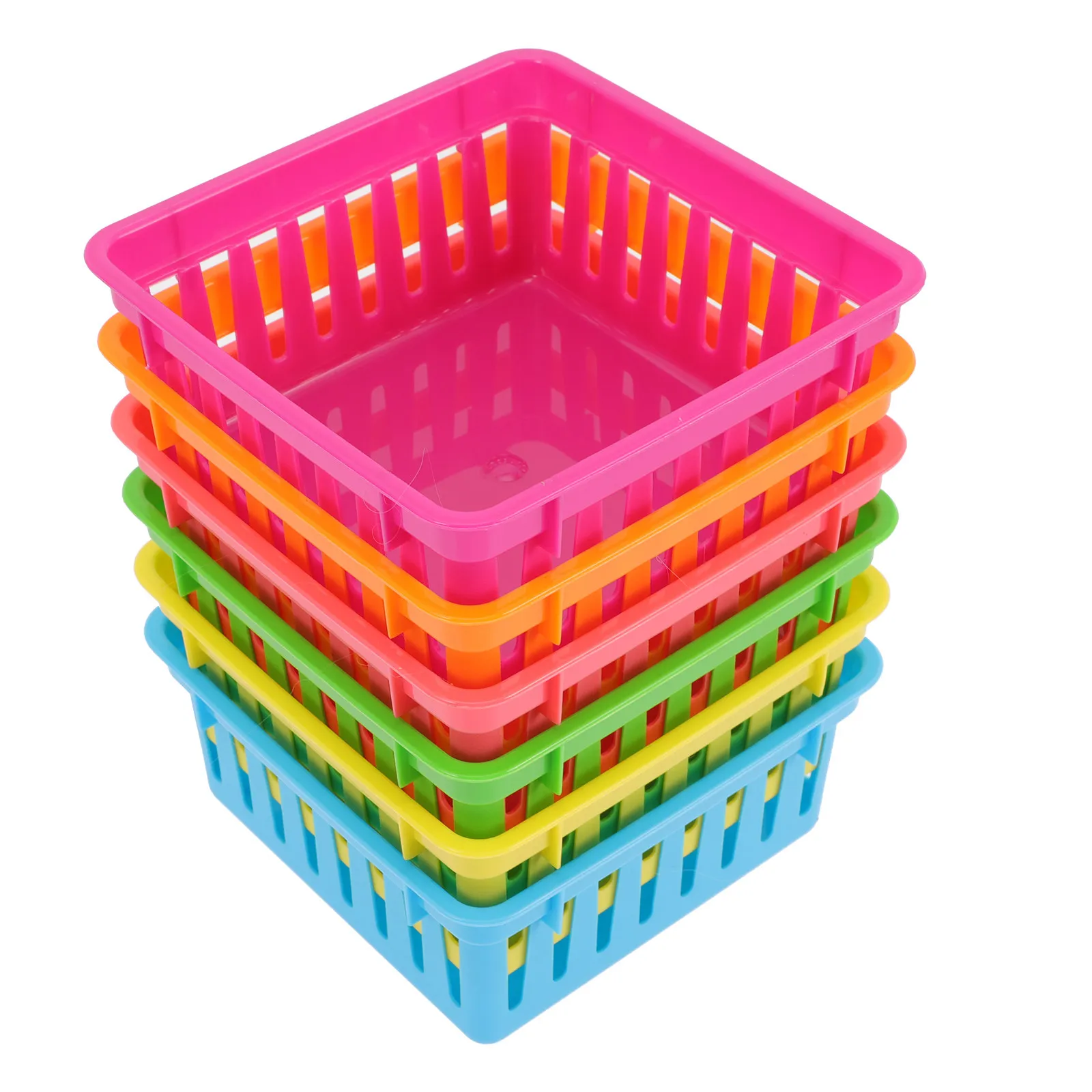 24pcs-compact-plastic-storage-baskets-bright-color-small-square-bins-for-desk-office-stationery-bedroom-bathroom-organizer