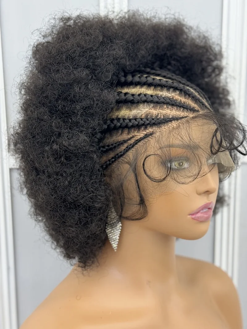 Синтетический парик нового стиля Афро-кудрявый парик для женщин Афро-стрижка Короткий мягкий вьющийся афро-парик Естественный вид для ежедневного использования