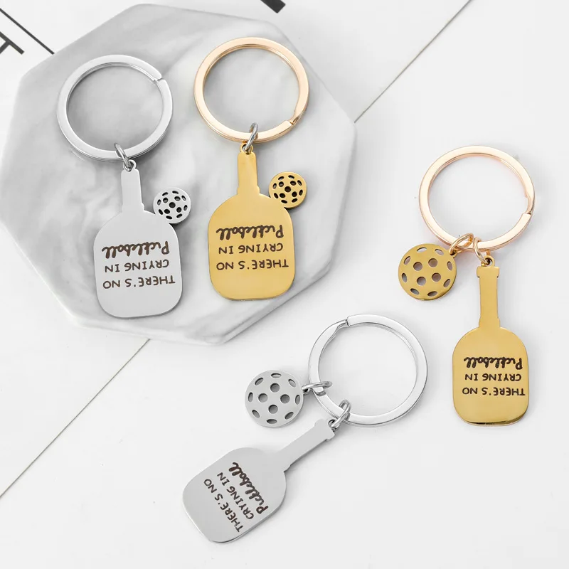 Wholesale Of New Tennis Rackets Stainless Steel Keychains Car Accessories Keychains Men's And Women's Sports Event Gifts