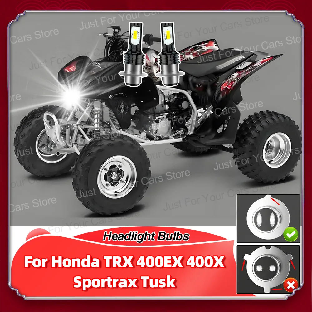 

2PCS LED HeadLight Bulbs H6 90W 6000K Super White For Honda TRX 400EX 400X Sportrax Tusk