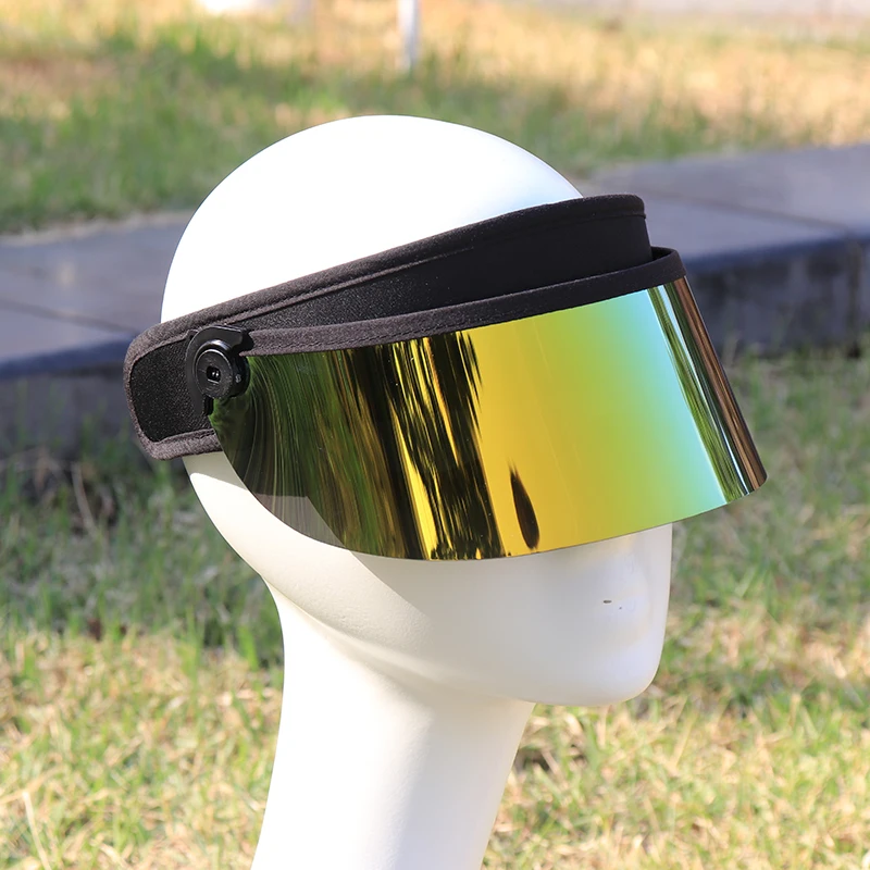 Czapki z daszkiem dla kobiet Mężczyźni Krótkie różowe tęczowe czapki golfowe Ochrona UV Outdoor Casual Visor Plastikowe PCV Szerokie rondo