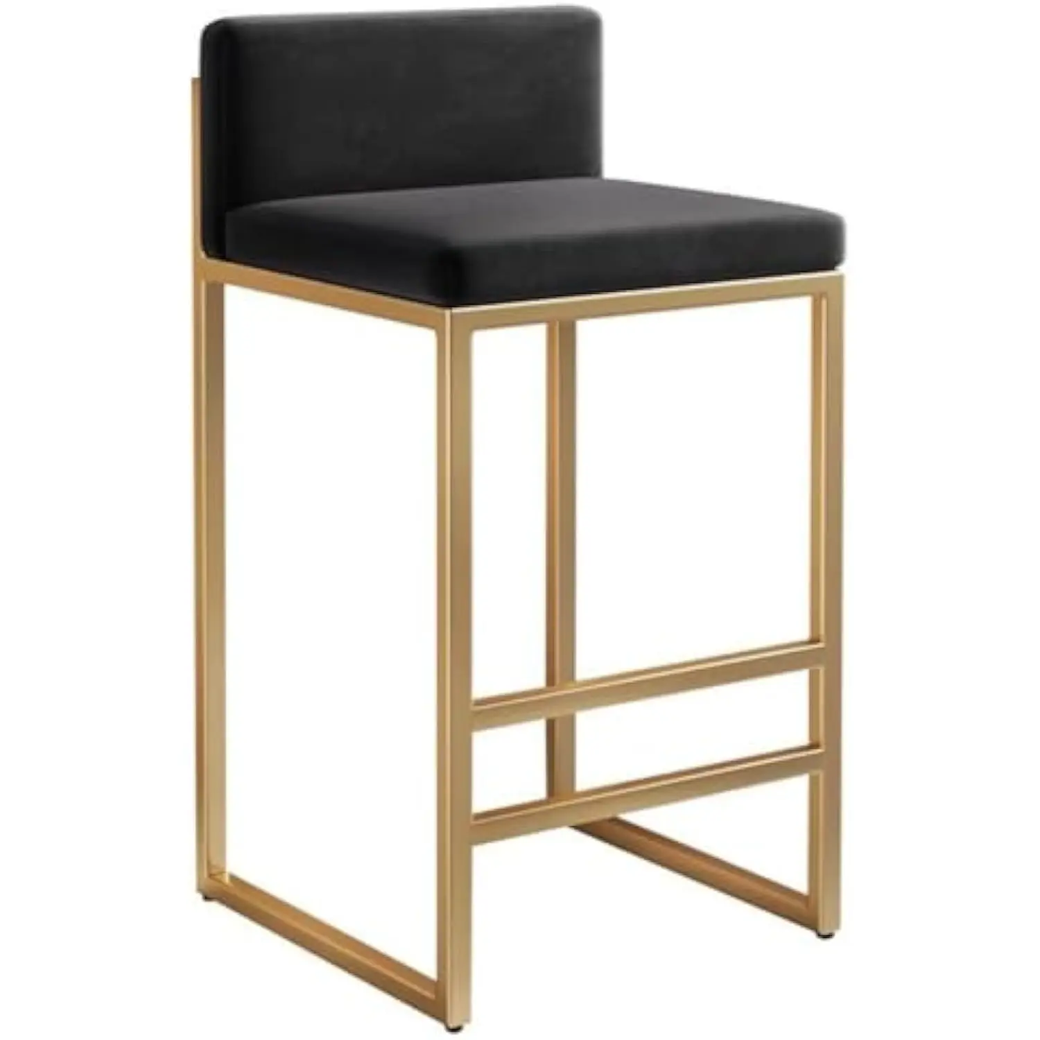 

Barstools with Back Bar Stools Modern Counter Height 25.6 Upholstered Velvet Barstools with Backs and Metal Legs, Counter Stool