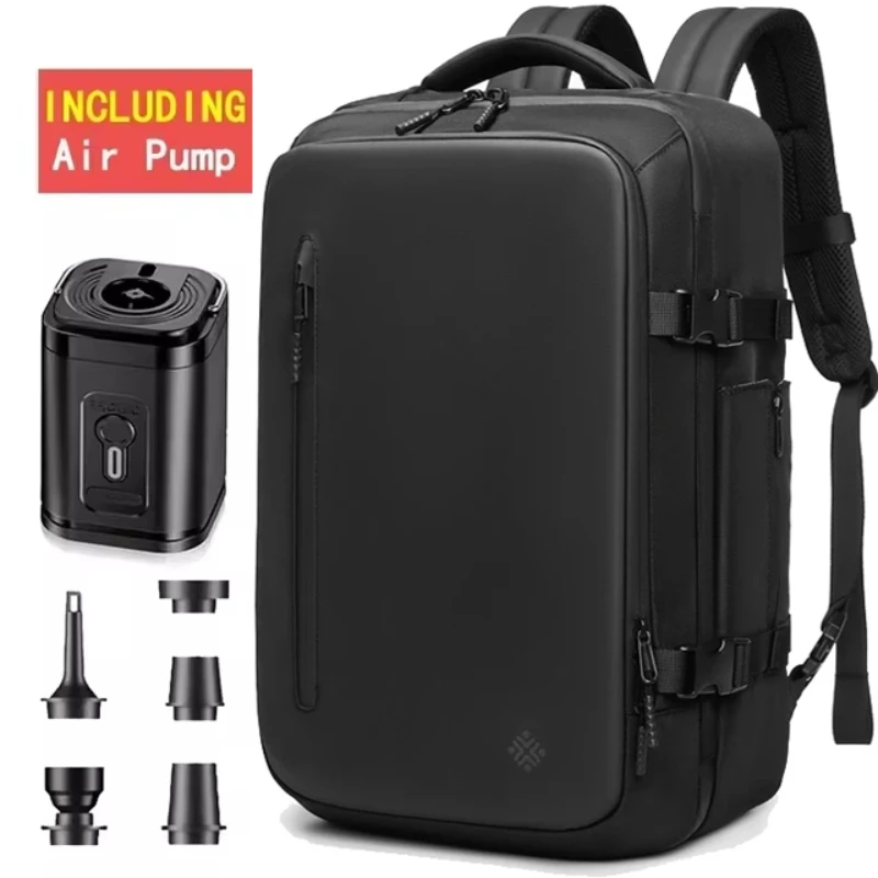 60L Expandable Travel Backpacks Vacuum Compression Backpack With Pump Anti Theft Vacpack  Airline Approved Business School Bag