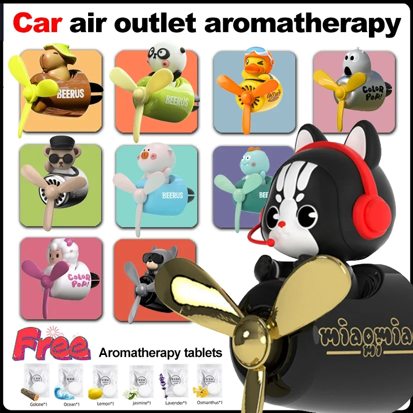 DIY Perfume Ornament Aroma Vent Clip Car Air Freshener Pilot Bear Pilot Car Fragrant Diffuser Accessory for Men