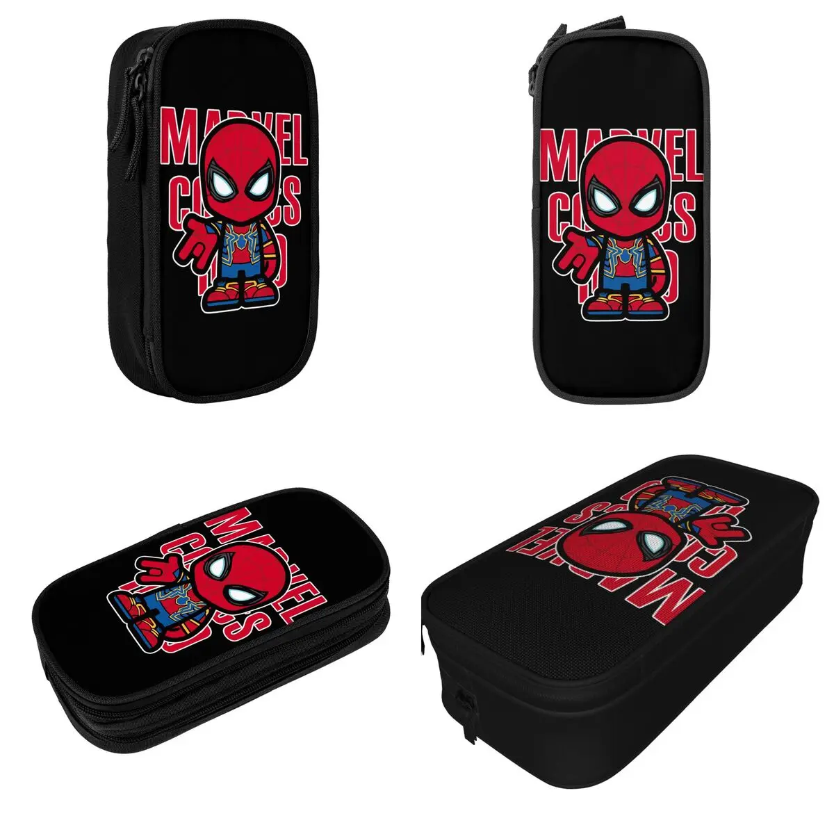 Spiderman Cartoon Cute Funny Pencil Cases The Avengers Pen Holder Bag Student Large Storage Office Gift Pencilcases