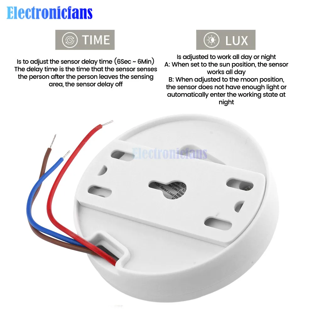 AC85-265V intelligente menschliche Infrarot-Sensor-Schalter 360-Grad-Kegelwinkel erkennen Pir Bewegungs sensor Schalter Decken-Sensor-Schalter