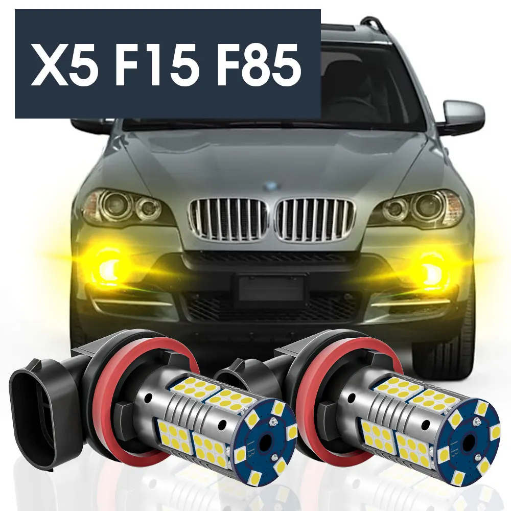 

2pcs LED Fog Light Lamp Blub Canbus Accessories For BMW X5 F15 F85 2013 2014 2015 2016 2017 2018