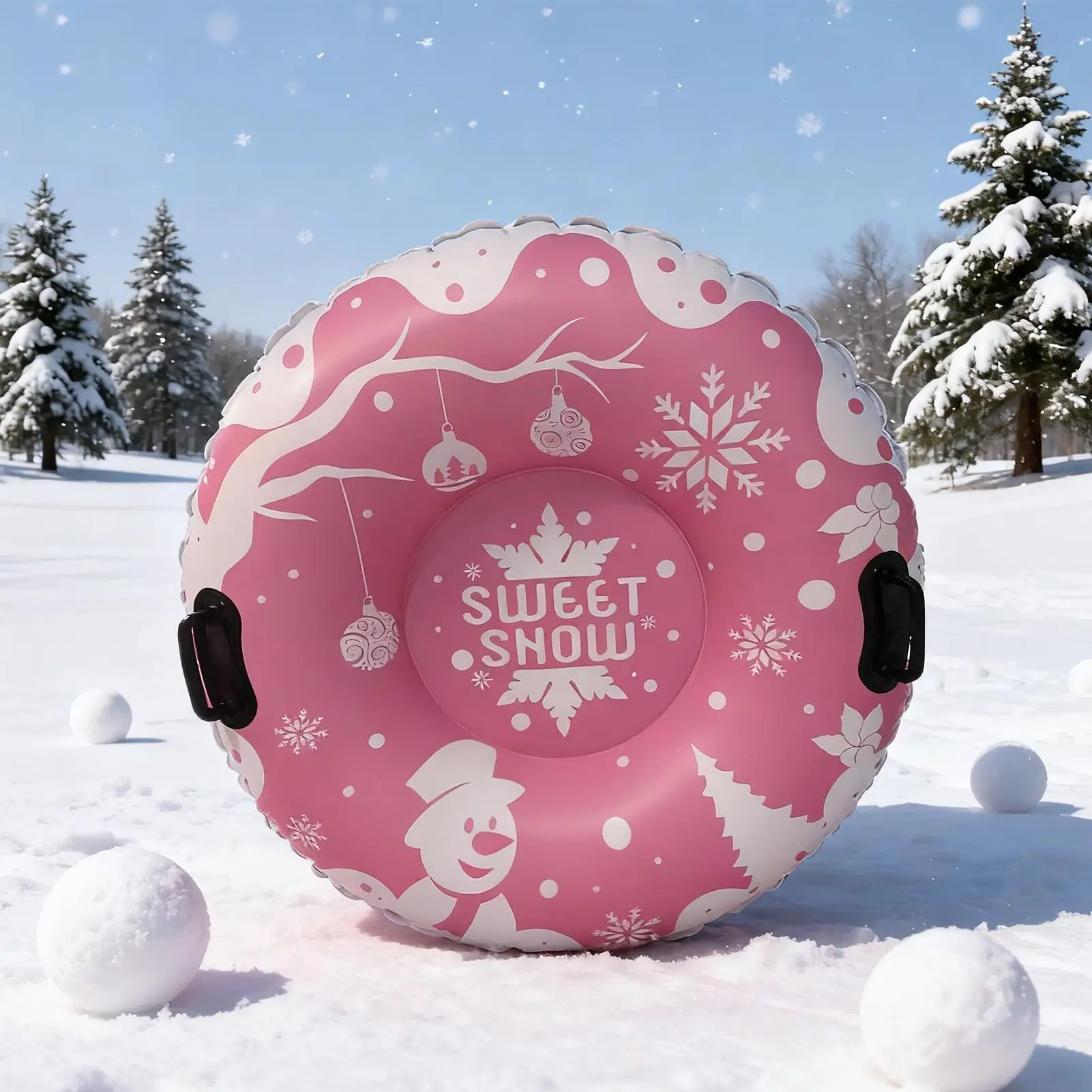 

Snow Tubes PVC Thickened inflatable ski tubs for Kids Christmas toys Sledding Ring winter Outdoor Gathering Party play supplies