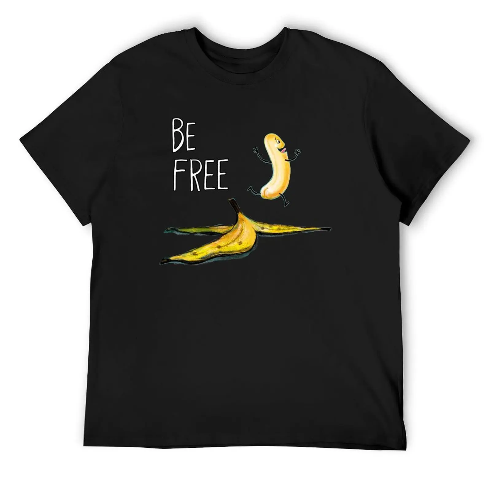 

Be Free Banana by Kaz T-Shirt graphic tee shirt Luxury man graphic shirts shirts graphic tees slim fit t shirts for men