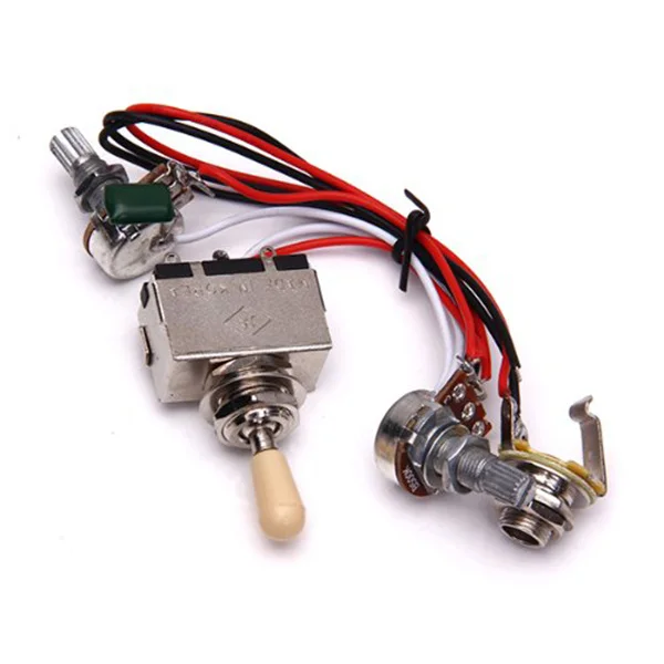 

Electric Guitar Circuit Wiring 3 Way Toggle Switch 16Mm Metal Base 1V/1T 2-500K Pots Pickup Selector Harness