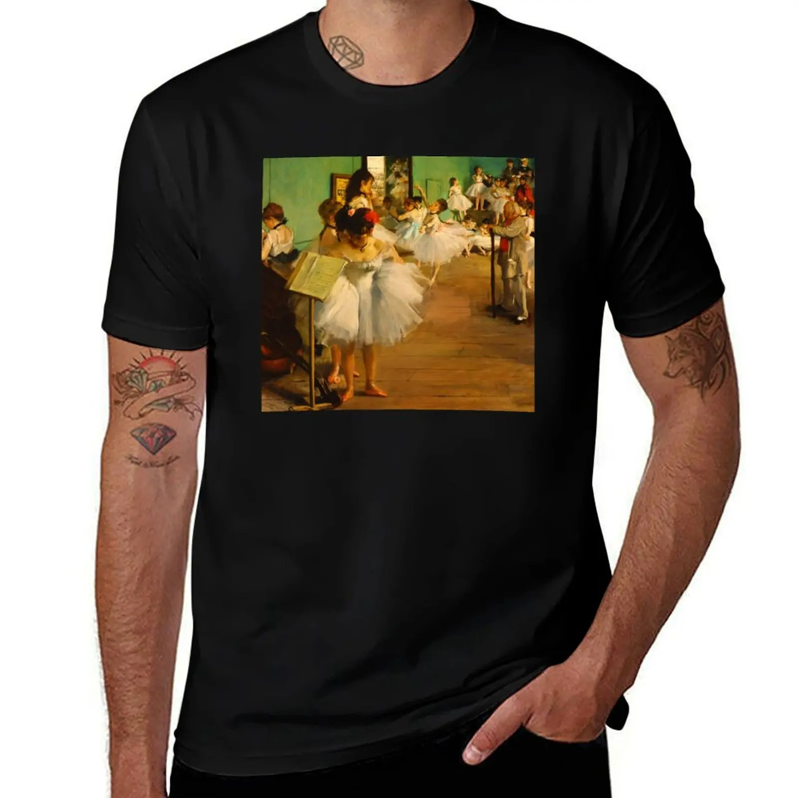 

The Dance Class by Edgar Degas T-Shirt man t shirt summer t shirts for man cotton soft