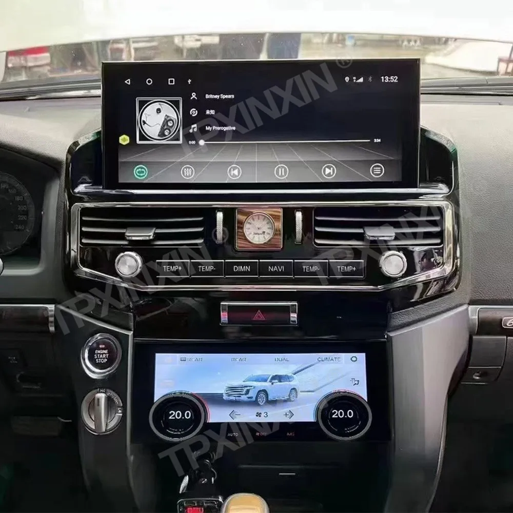 For Toyota Land Cruiser LC200 2008~2022 Android Car Radio Stereo AC Panel Automotive Multimedia Player GPS Navigation Head Unit
