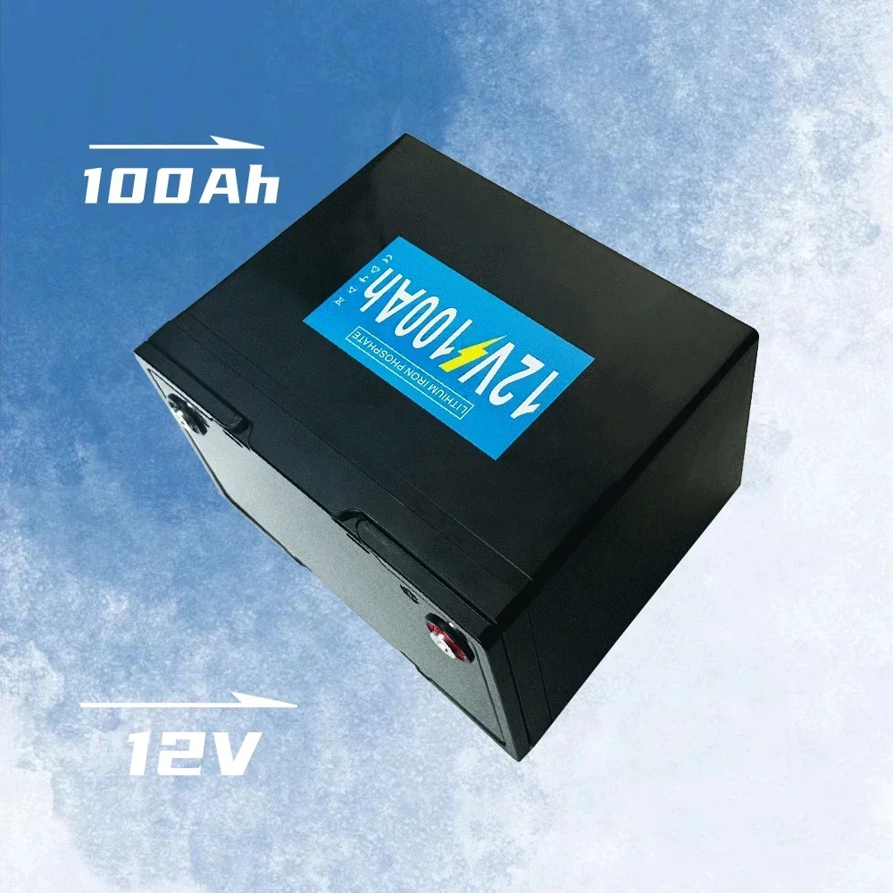 12V 100AH Electric vehicle rechargeable LiFePO4 battery, high current integrated battery