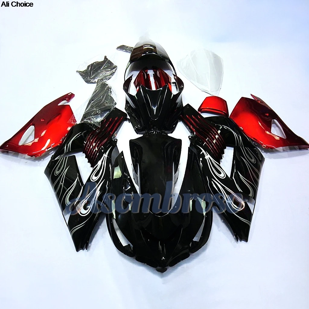Flame red black Bodywork Fairing kit For Ninja ZX14R 2006 2007 2008 2009 2010 2011 ZX 14R 06-11 Motorcycle Fairing