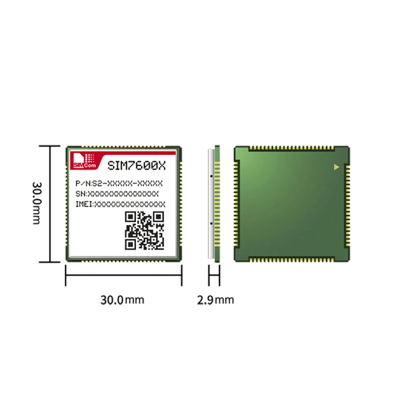 Imagem -04 - Módulo Simcom Lte Cat1 Banda tipo Lcc b1 b2 b3 b4 b5 b7 b8 B28 B40 B66 Compatível com Sim5320 Sim5360 Umts Hspa Mais Modem