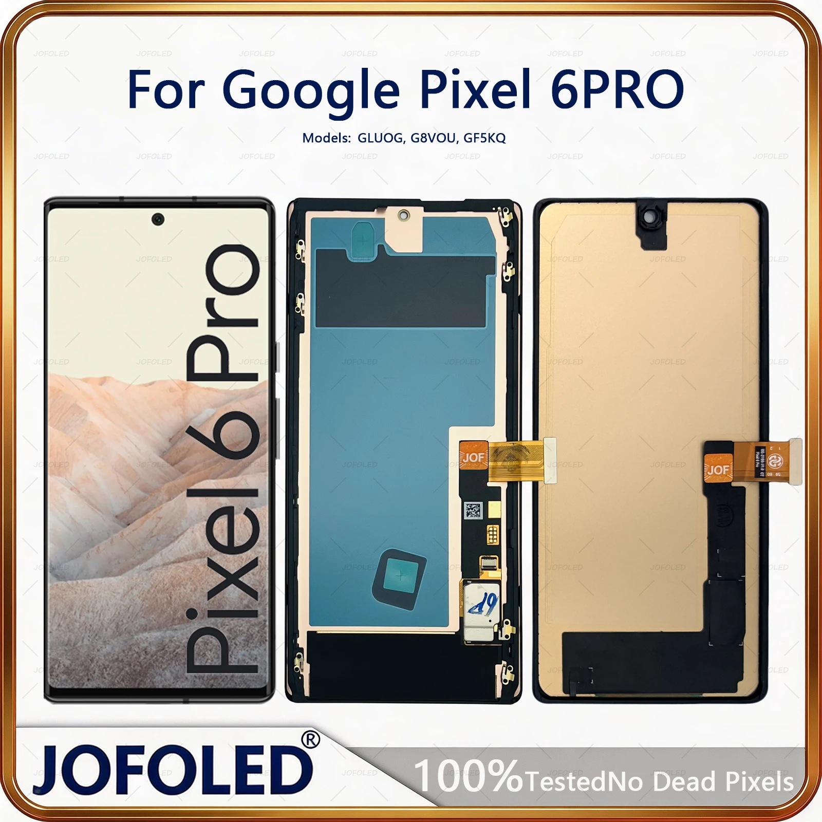 Écran tactile LCD Super AMOLED de 6.7 pouces pour Google Pixel 6 Pro GLUOG, G8VOU, numériseur avec cadre pour Google Pixel6 Pro LCD
