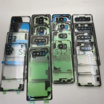 For Samsung Galaxy S7 S8 S9 S10 S20 S21 S22 S23 Plus Ultra S10e Transparent Glass Case Back Battery Cover Rear Door Perspec Lid