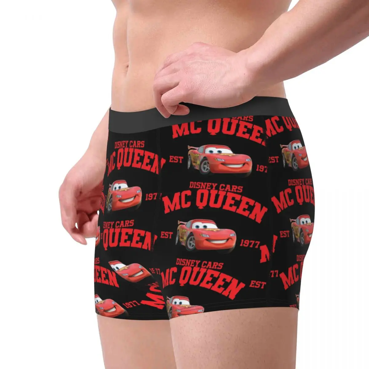 Lightning Mcqueen Est 1977 Cars Men\'s Underwear Boxer Briefs Shorts Panties Humor Polyester Underpants for Male S-XXL