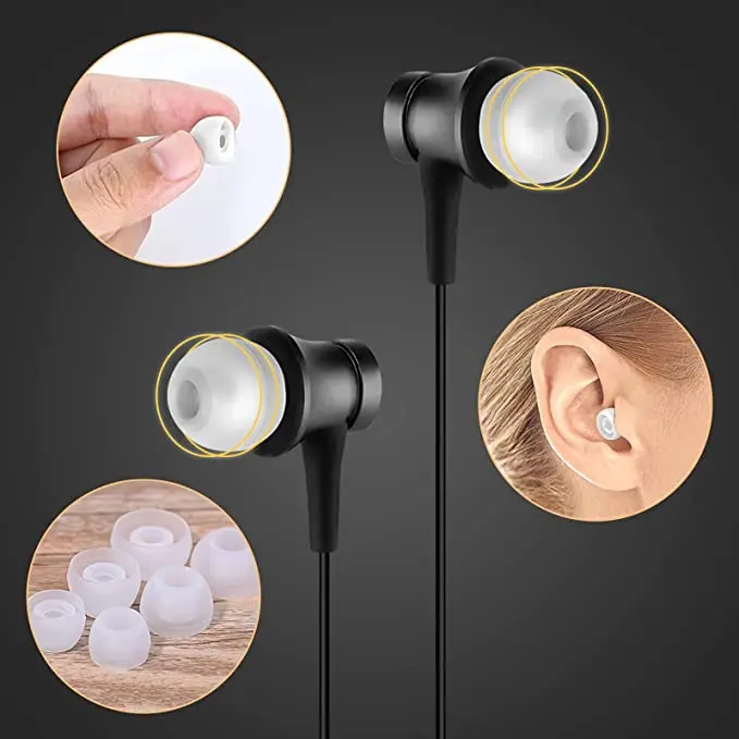 36 Pieces Earphone Cap Transparent In-ear Wired Wireless Tip Accessories