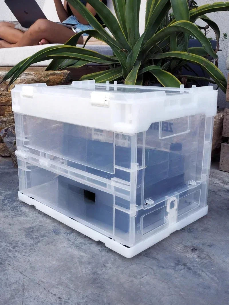 

Transparent folding box, blind box, handmade snack storage box, food grade plastic home storage box Hot sales
