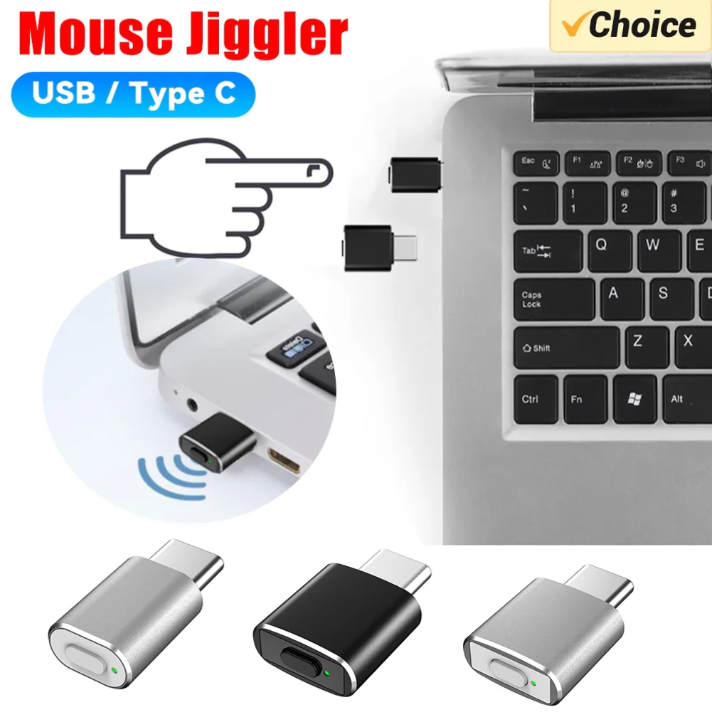 USB Mouse Jiggler Undetectable Mouse Mover with Separate Mode and ON/OFF Buttons Supports Multi-track Simulate Mouse Movement