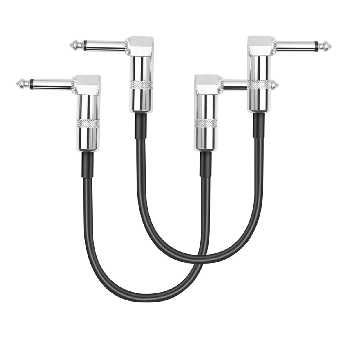 AD41-5 عبوات من كابلات التصحيح المسطحة بدواسة تأثير الجيتار بطول 6 بوصة مع رقعة موصلات الزاوية اليمنى 1/4 بوصة