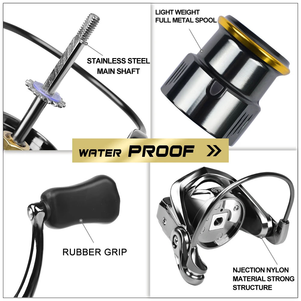 WESTBASS 풀 메탈 스풀 릴, 좌우 상호 변경 가능, 스피닝 휠 1500-2500-3500 더블 핸들 릴, 5.2:1 기어 비율