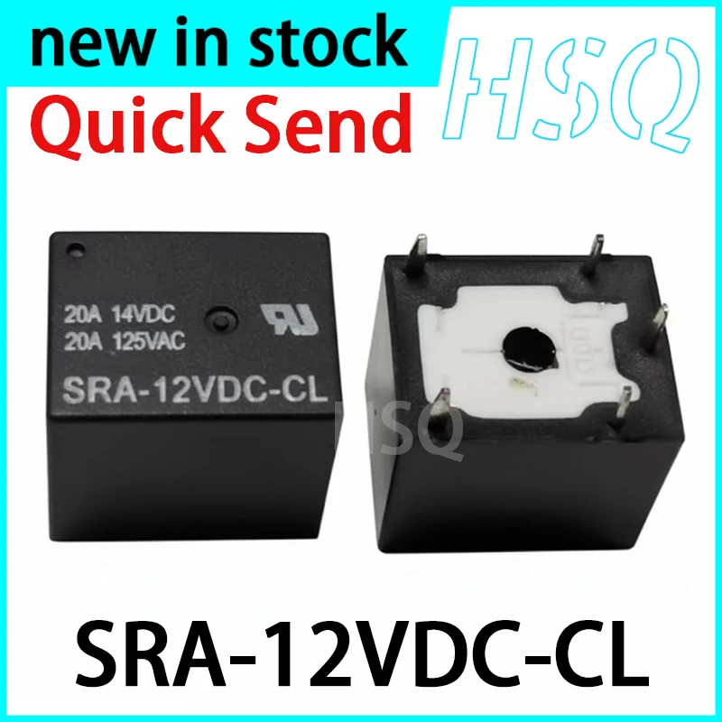 5PCS New SRA-12VDC-CL 5-pin 20A One Set Conversion Relay