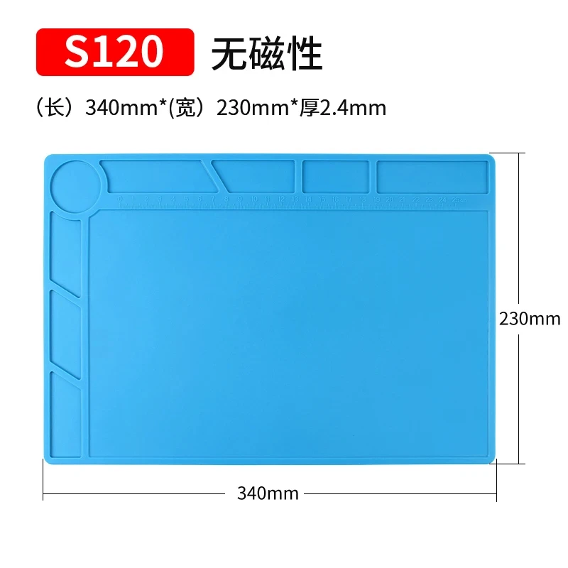 Silicone Soldering Mat ESD Antistatic Heat Insulation Motherboard Electronics Phone Repair Maintenance Working Platform Pad S160